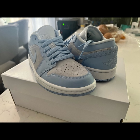 Jordan Shoes - Womens jordan 1 low football grey aluminum